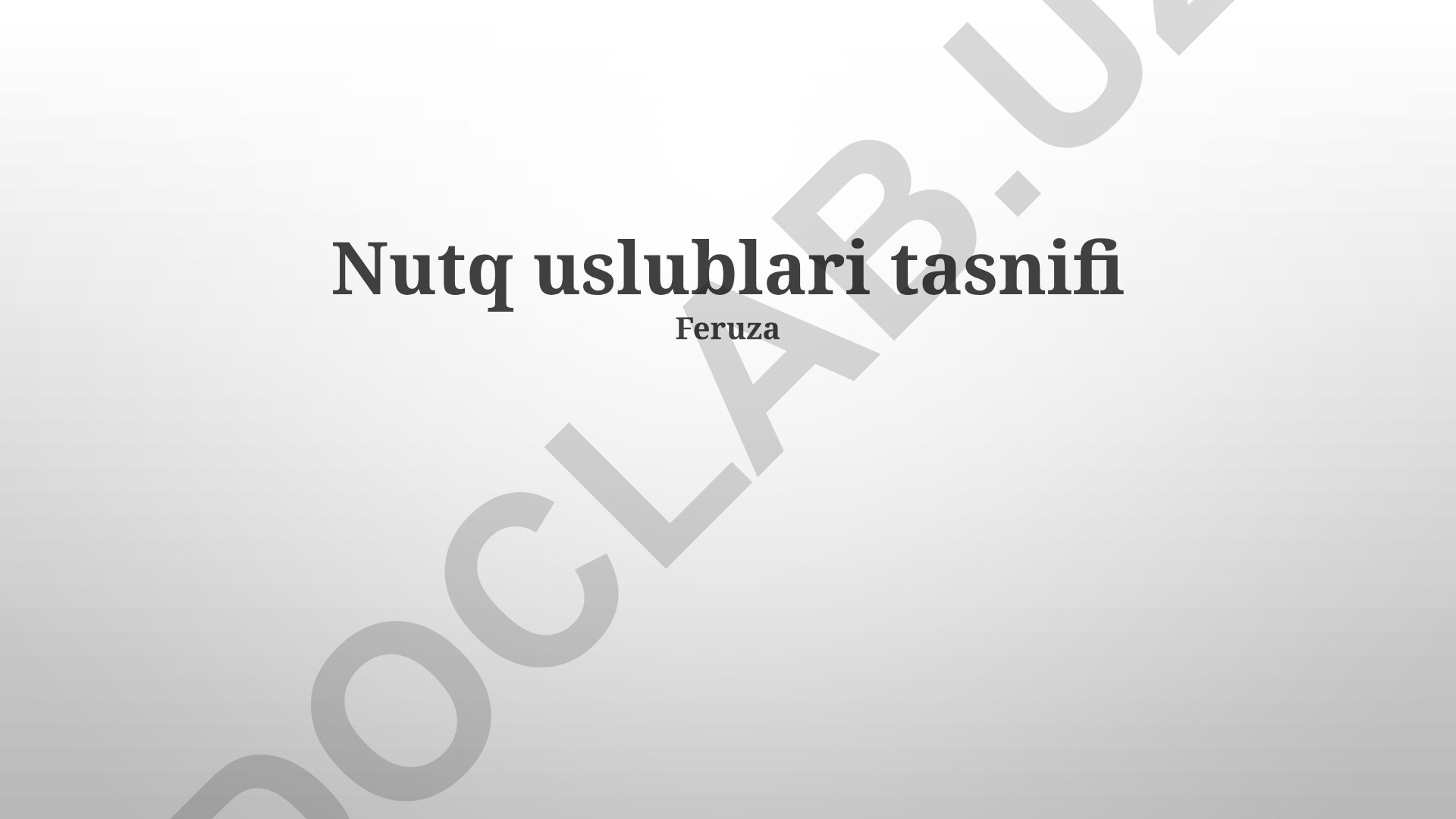 Nutq uslublari tasnifi va ularning qo'llanish sohalari