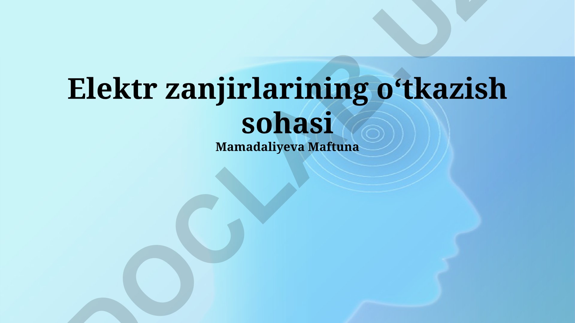 Elektr zanjirlarining oʻtkazuvchanligi va xavfsizlik choralari
