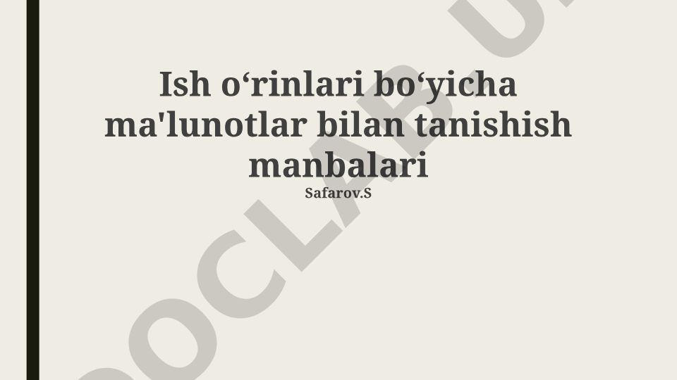 Ish qidirish manbalari va onlayn portallar