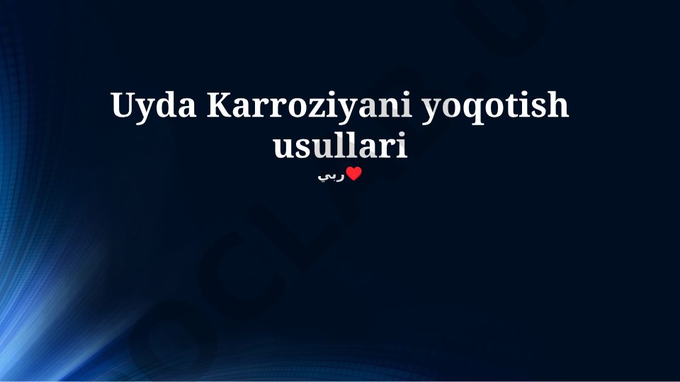 Uyda suvaraklarni yo'q qilish va oldini olish usullari