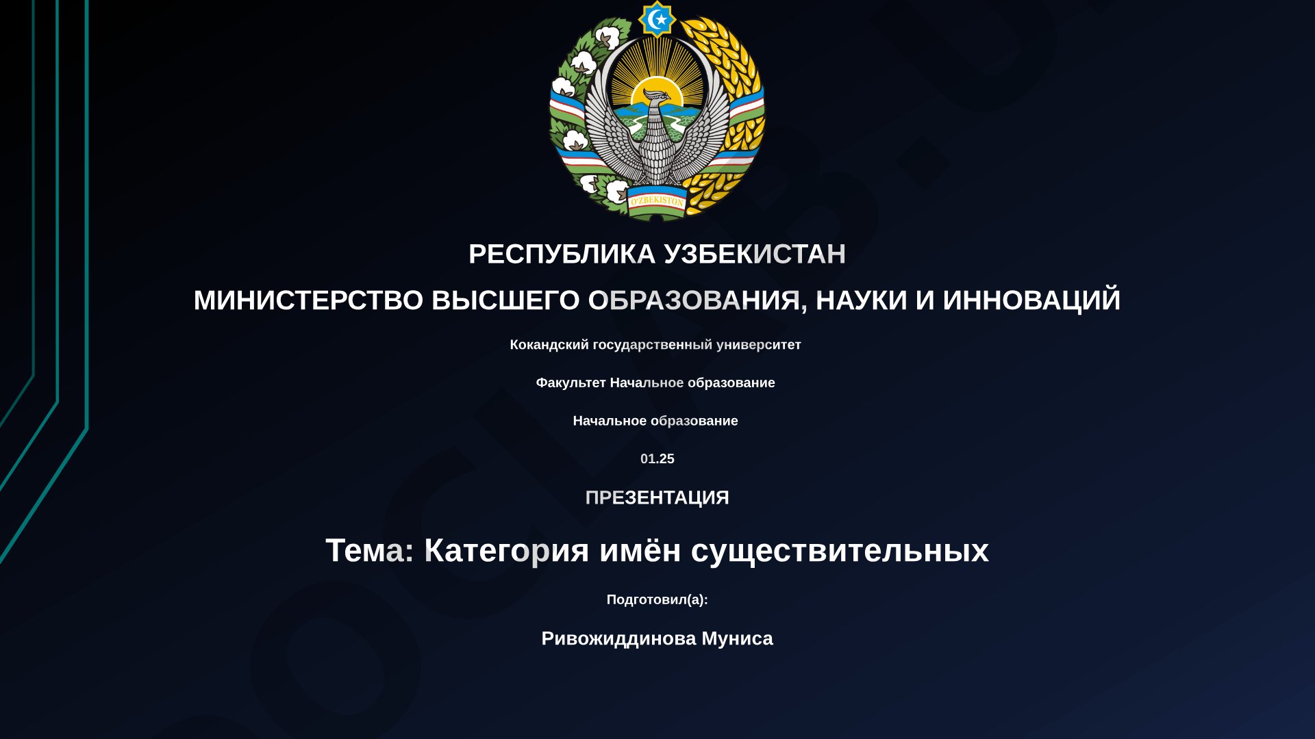 Категория имён существительных