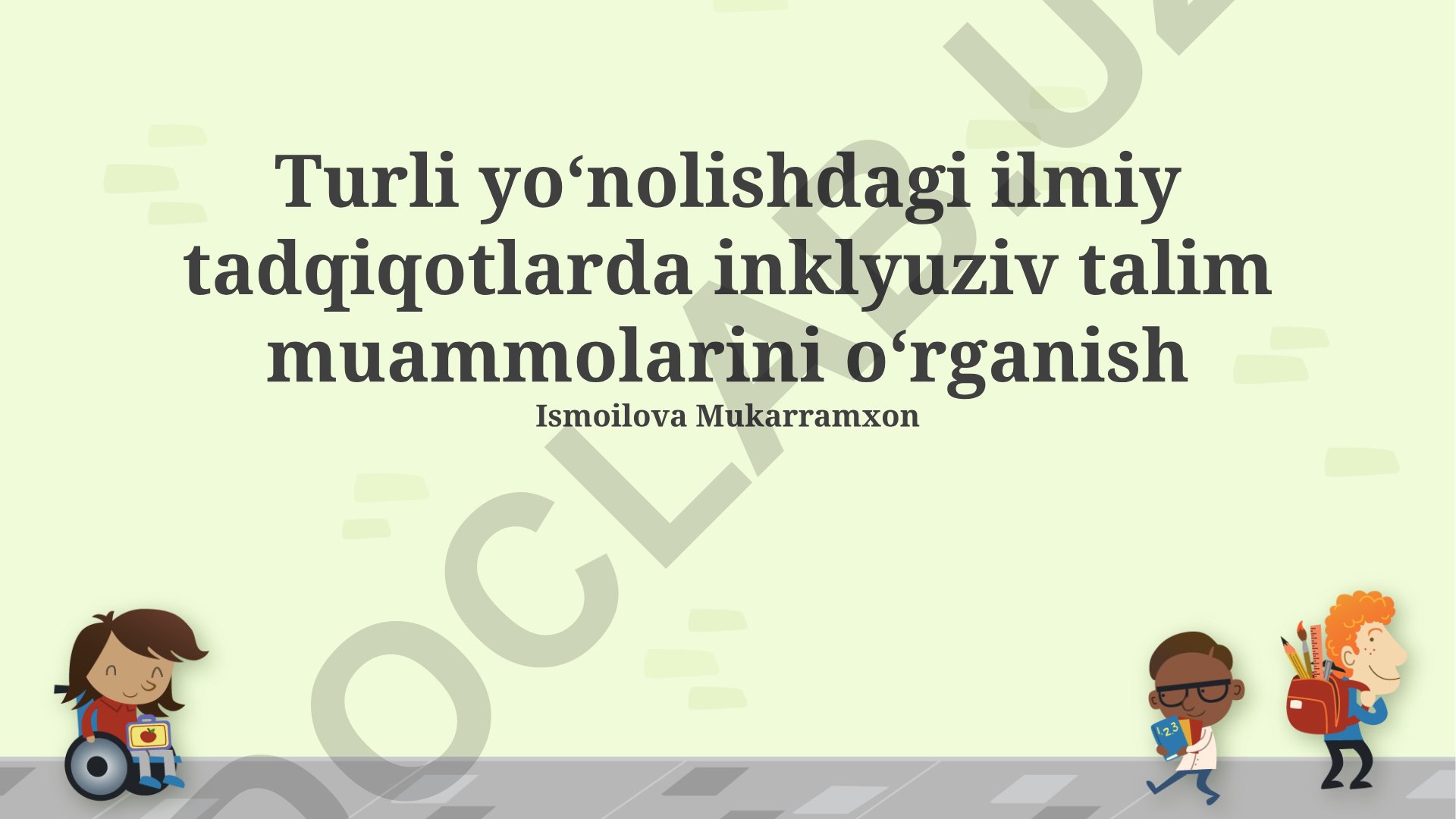 Inklyuziv ta'lim muammolari: pedagogika, psixologiya va sotsiologiya nuqtai nazaridan