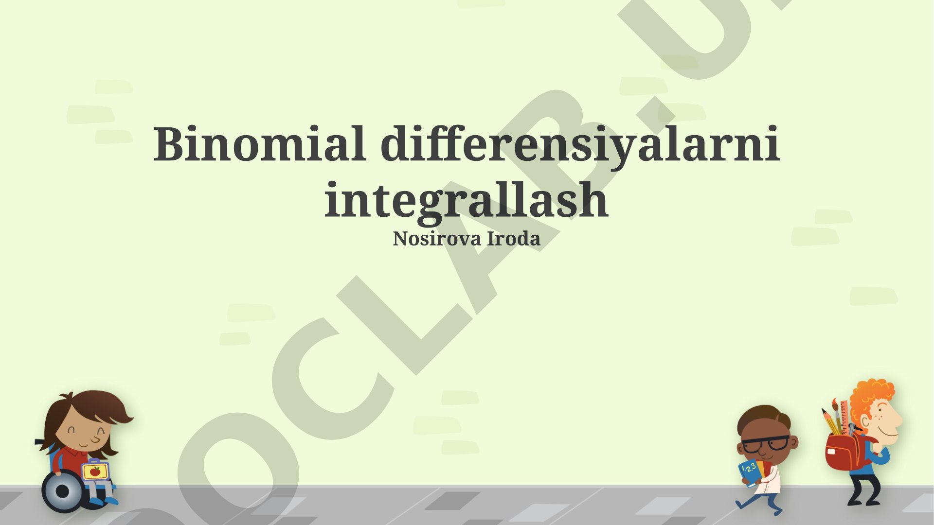 Binomial differensiyalarni integrallash