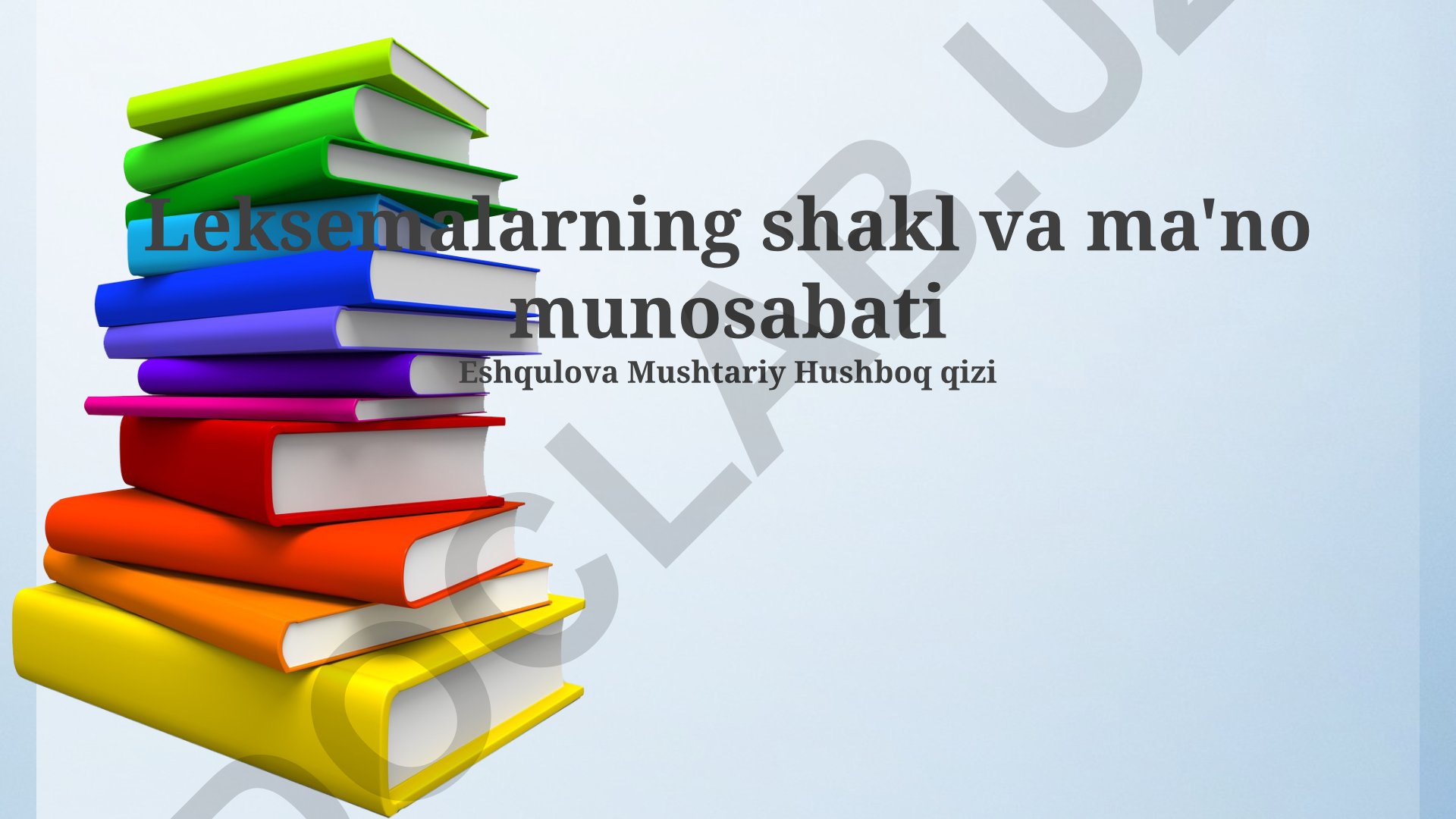 Leksemalarning shakl va ma'no munosabati