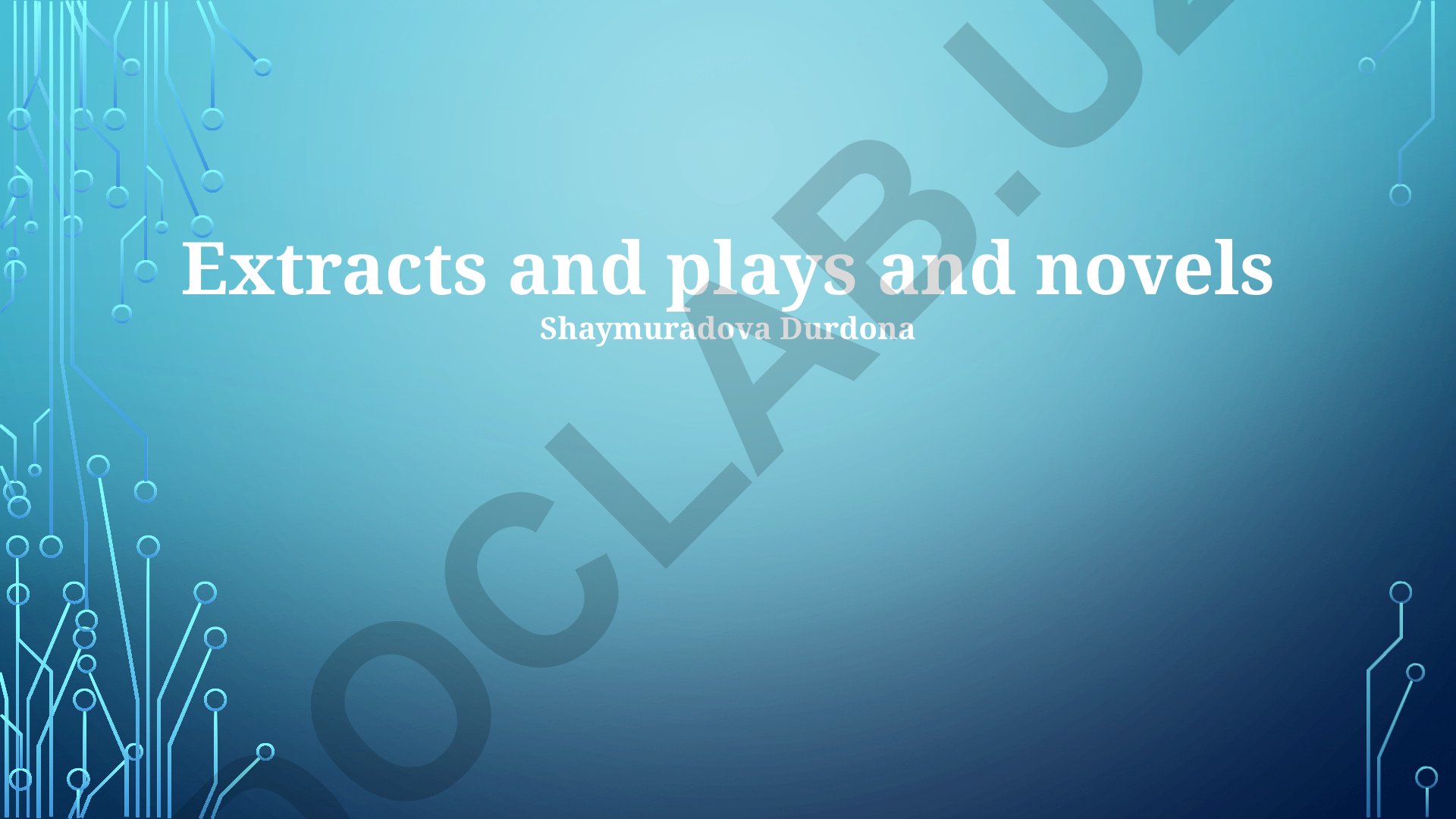 Narrative Techniques Across Genres: Plays and Novels