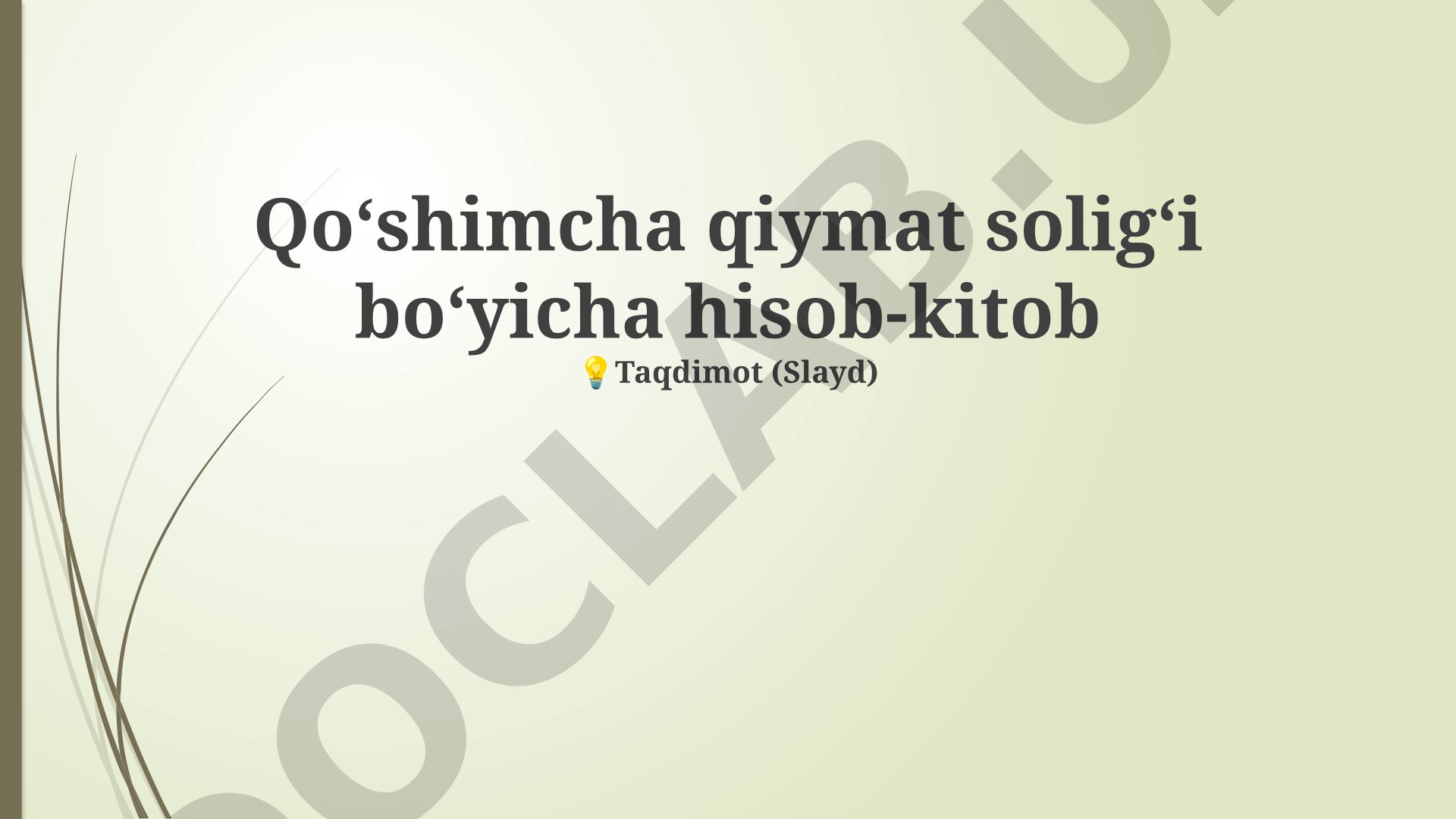 QQS asoslari va hisoblash usullari