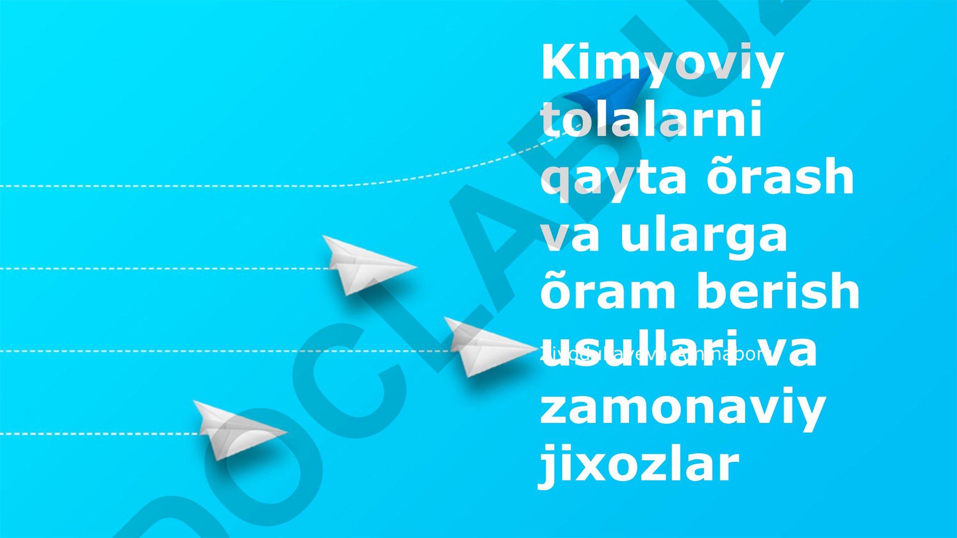 Kimyoviy tolalarni qayta ishlash va ularga o'ram berish usullari