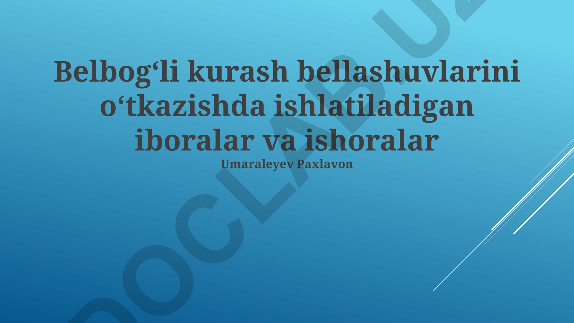 Belbogʻli kurashda tana tili, yuz ifodalari va imo-ishoralar