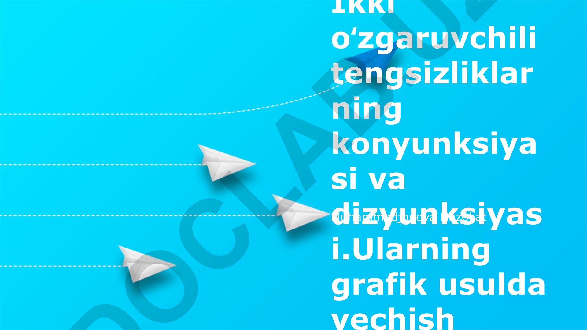 Ikki o'zgaruvchili tengsizliklarning kon'yunksiyasi va diz'yunktsiyasi
