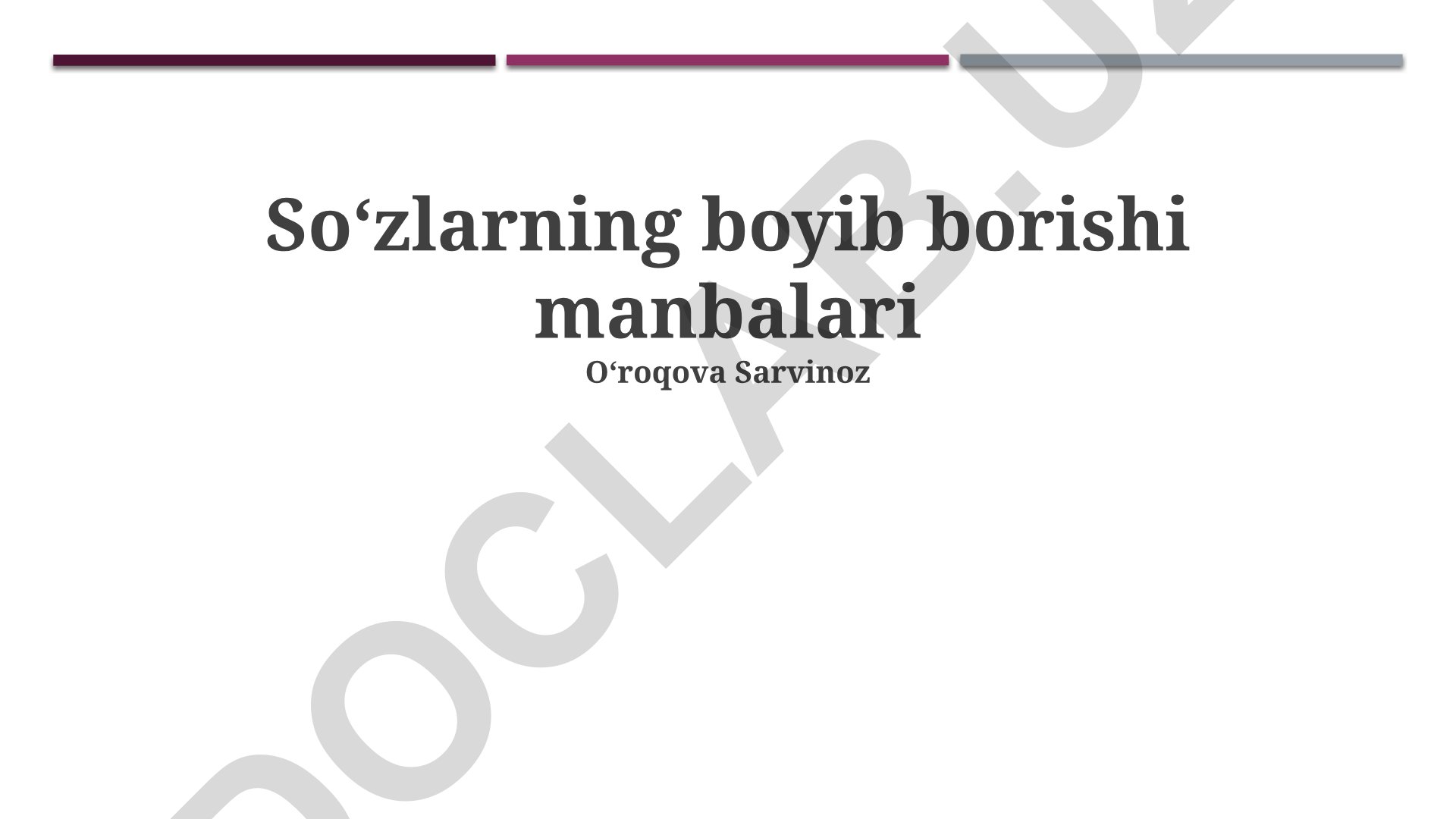 So'zlarning boyib borishi manbalari va lug'at boyitish usullari