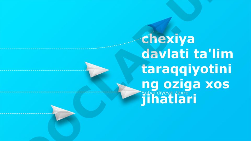 Chexiya davlatida ta'limning rivojlanishining o'ziga xos tomonlari