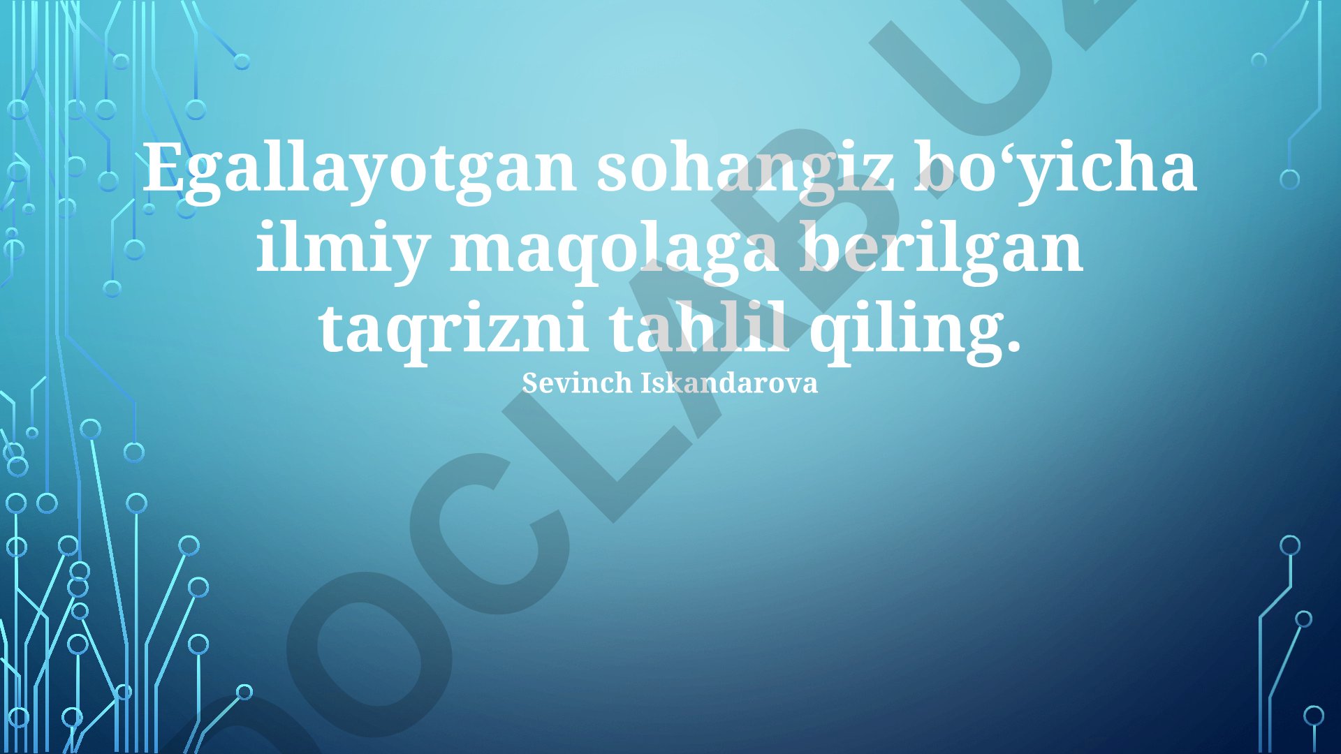 Ilmiy maqola taqrizi tahlili va baholash usullari