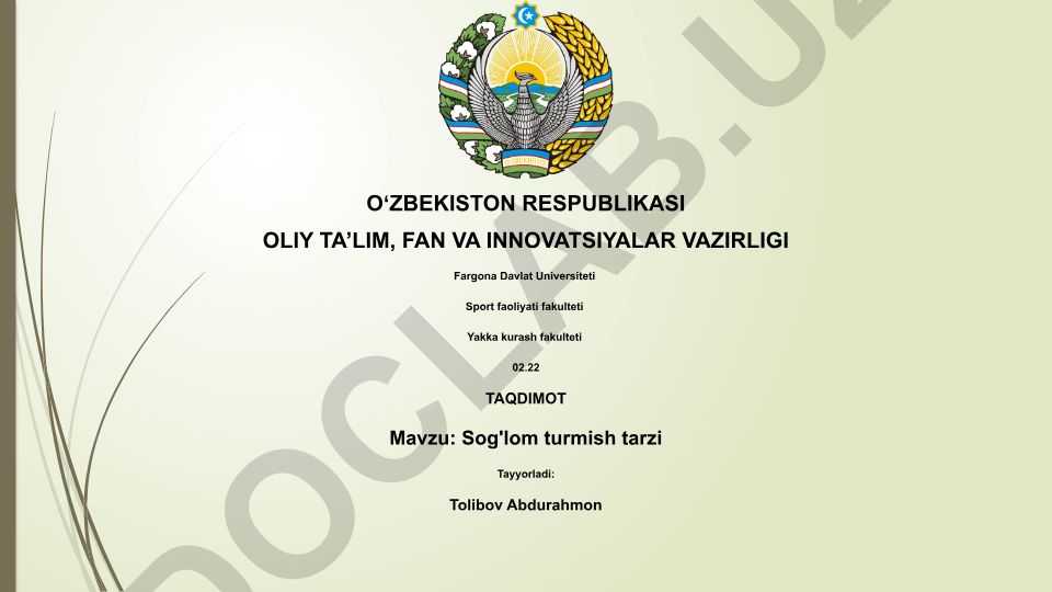 Sog'lom turmish tarzi