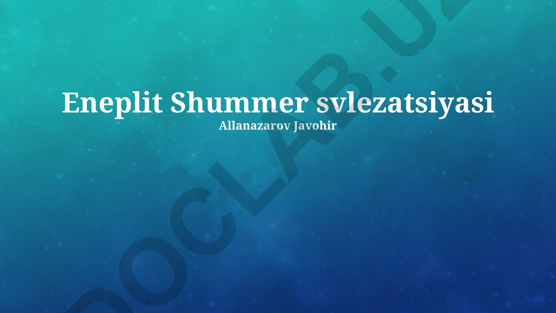 Eneplit Shummer svlezatsiyasi: qadimgi urf-odatlar va zamonaviy an'analar