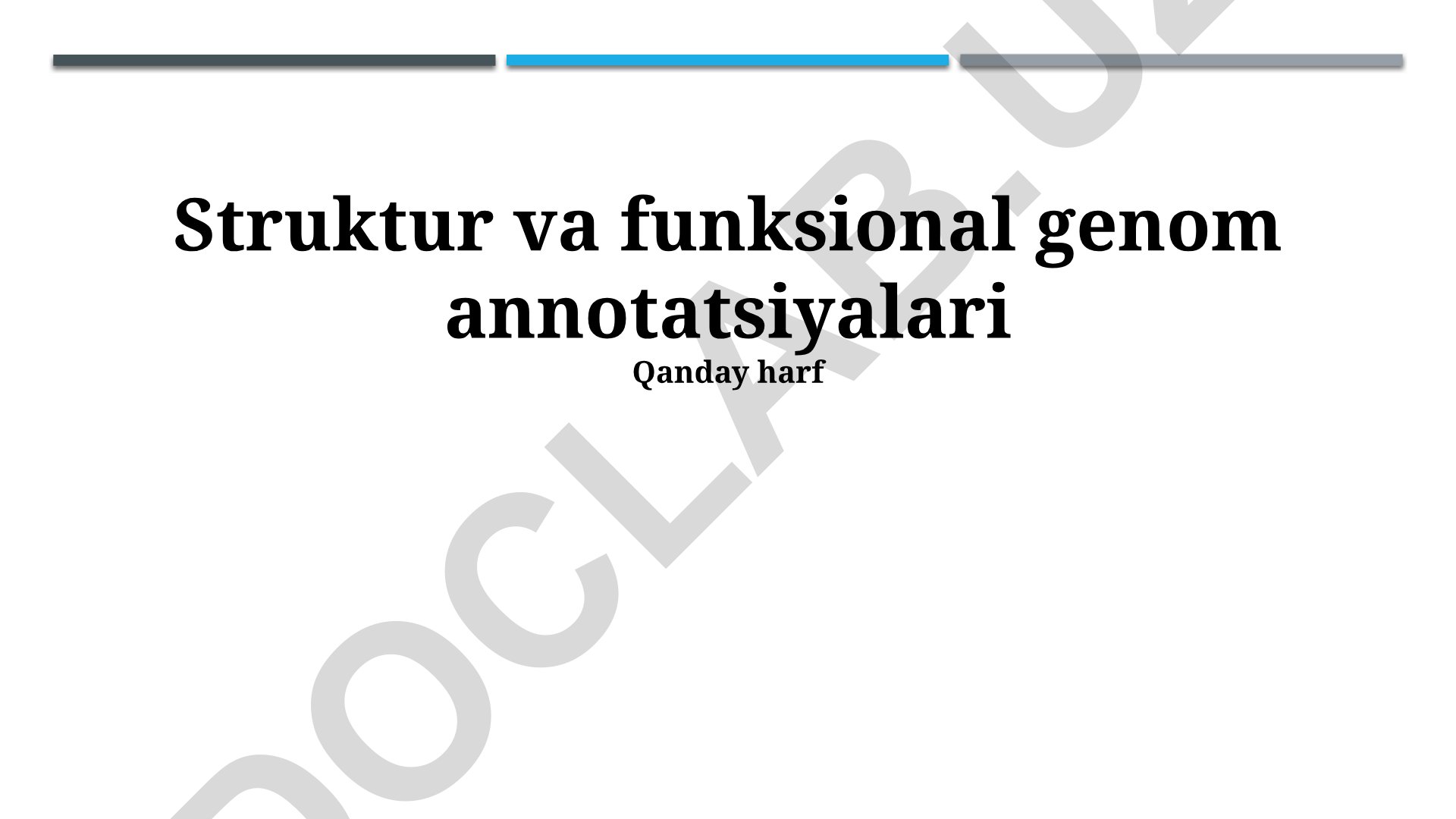 Struktur va funksional genom annotatsiyalari