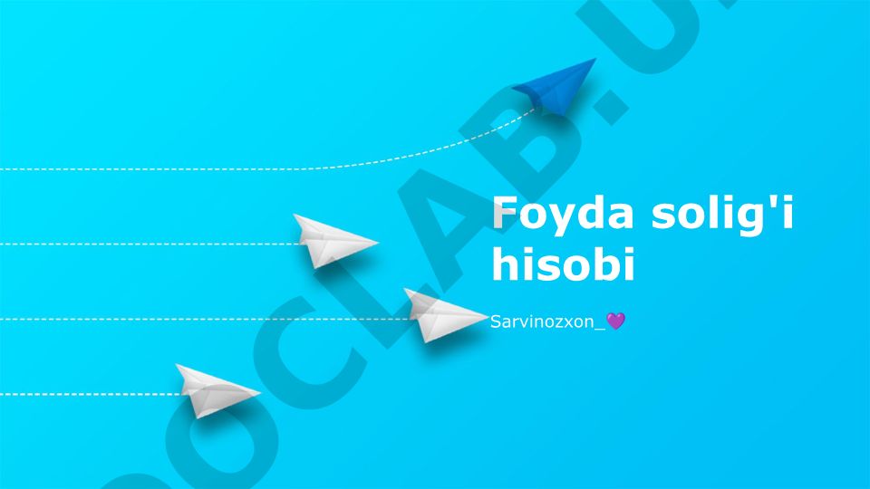 Foyda solig'i hisobi va soliq rejalash strategiyalari