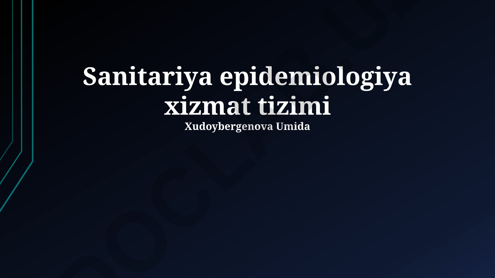 Sanitariya epidemiologiya xizmat tizimi va uning takomillashtirish yo'llari