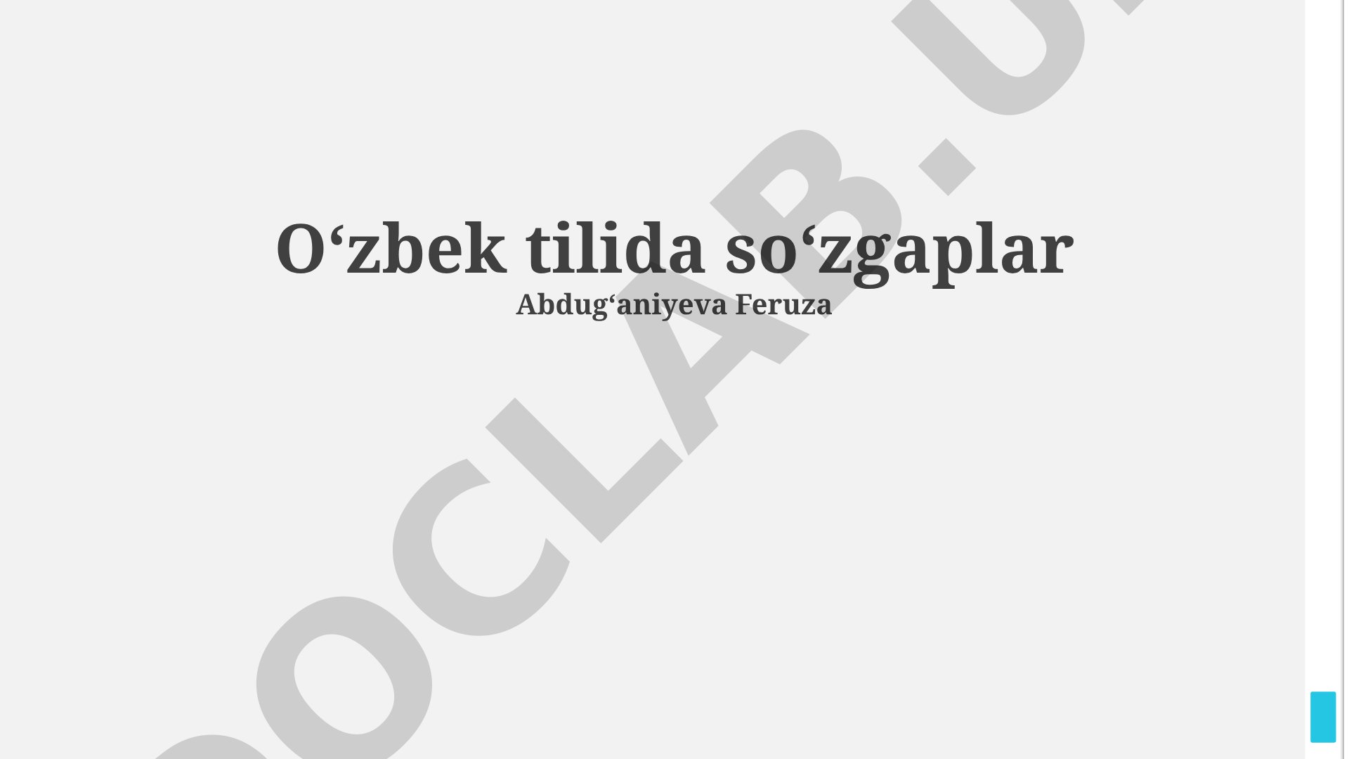 O'zbek tilida so'zgaplar