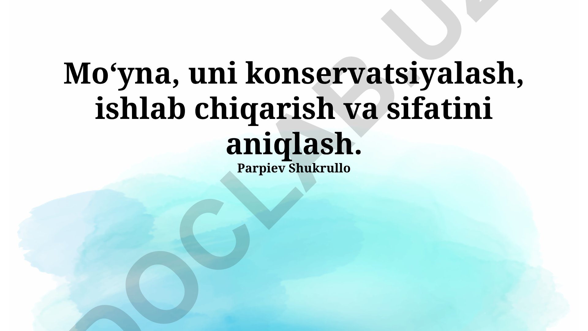 Mohairni saqlash, ishlab chiqarish va sifatini aniqlash