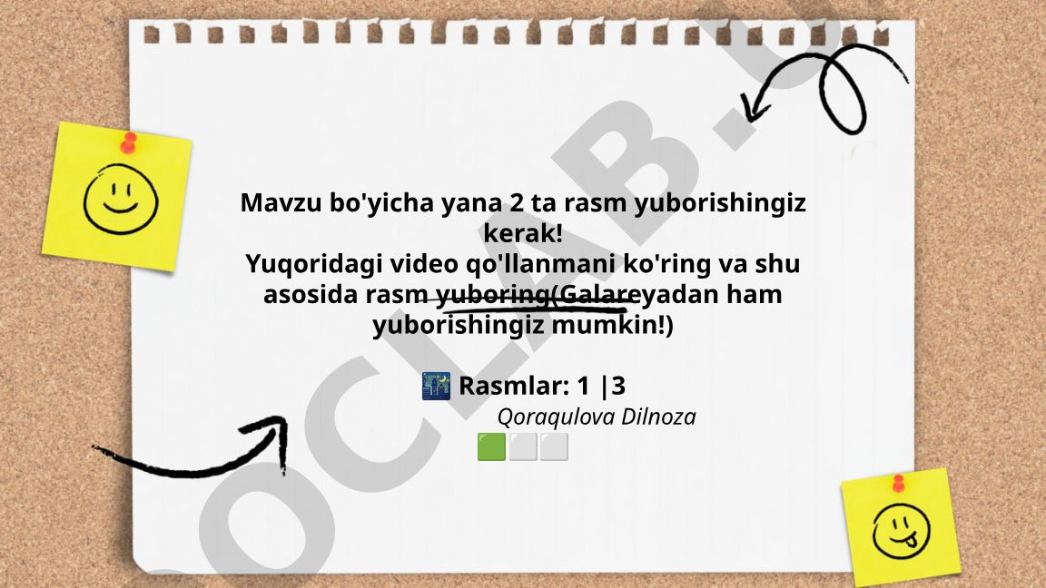 Video qo'llanma asosida rasm yuborish rejasi