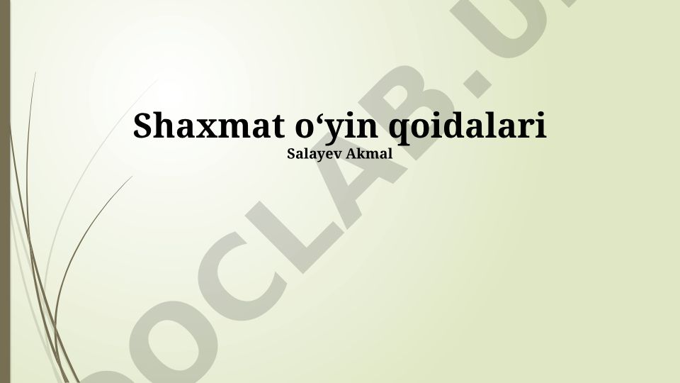 Shaxmat o'yini qoidalari va strategiyalari