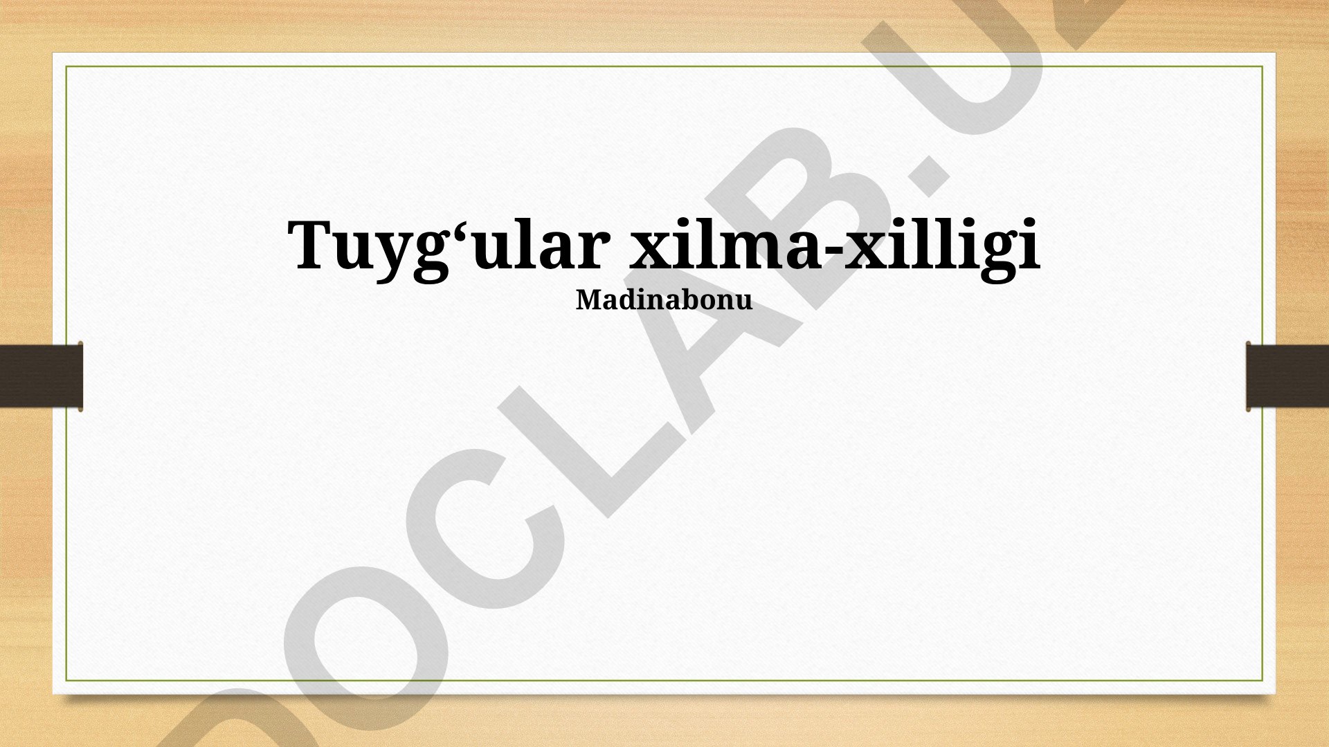 His-tuyg'ular xilma-xilligi va ularning ta'siri