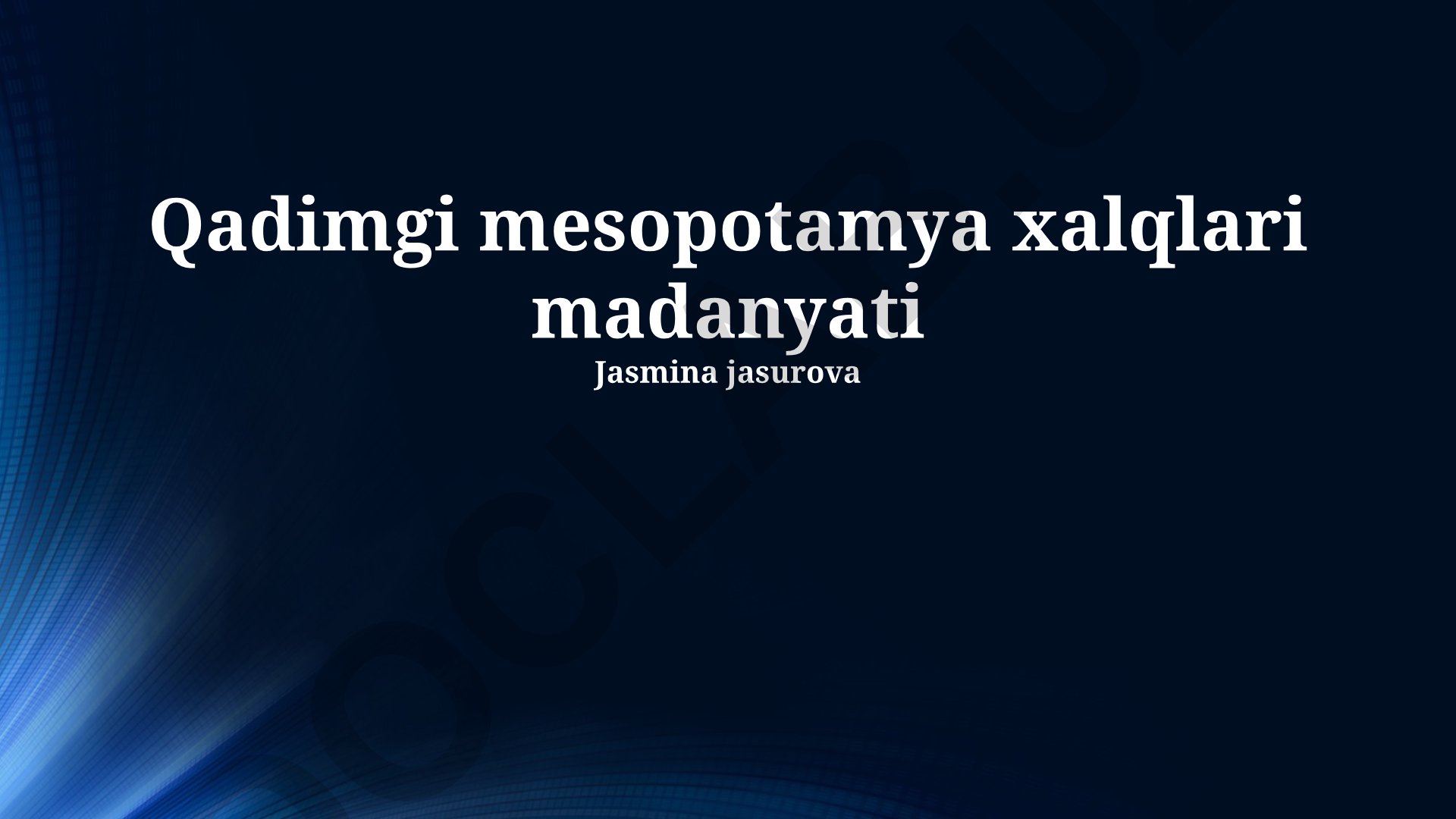 Qadimgi Mesopotamiya xalqlari madaniyati