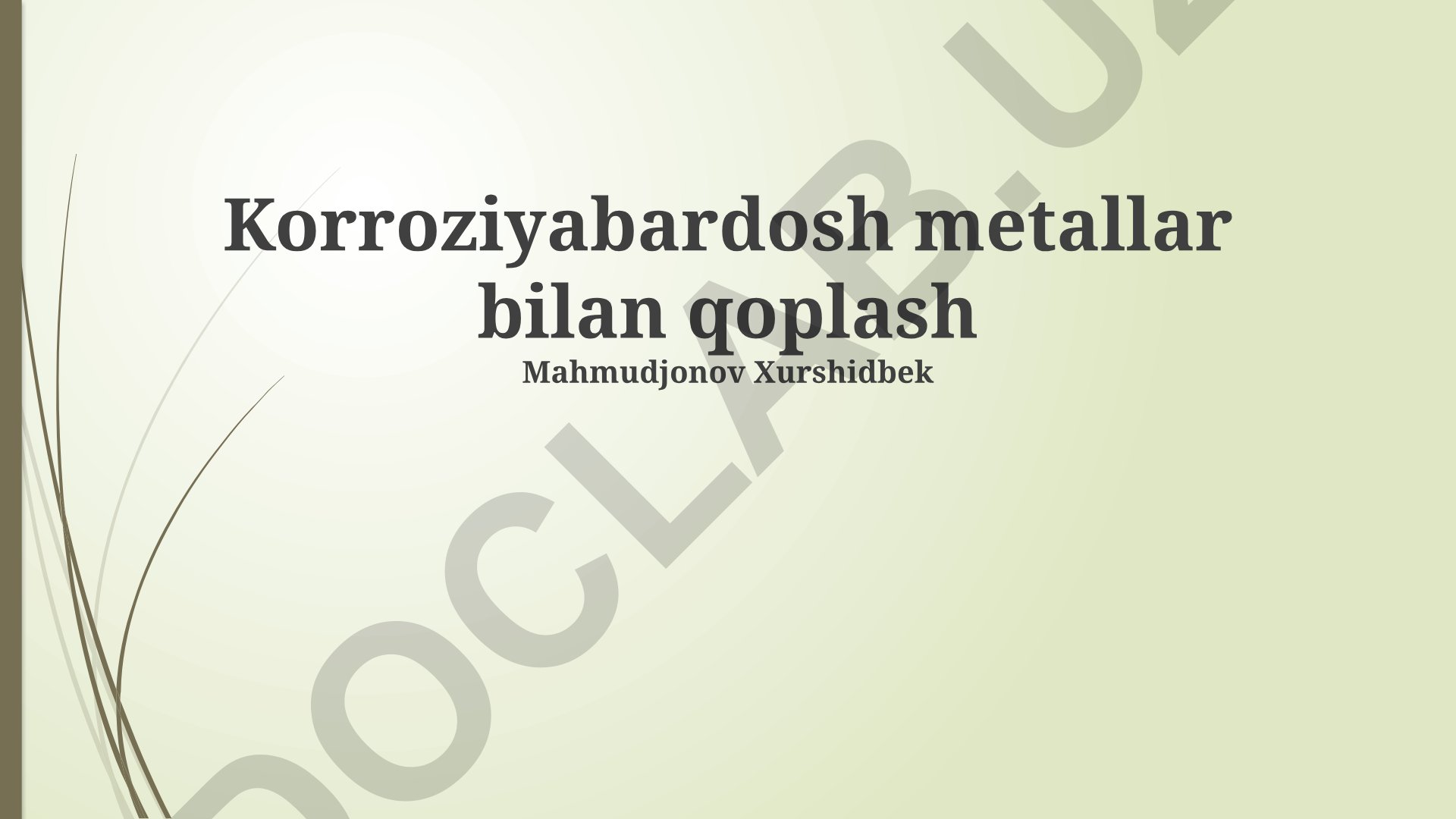 Korroziyabardosh metallar bilan qoplash