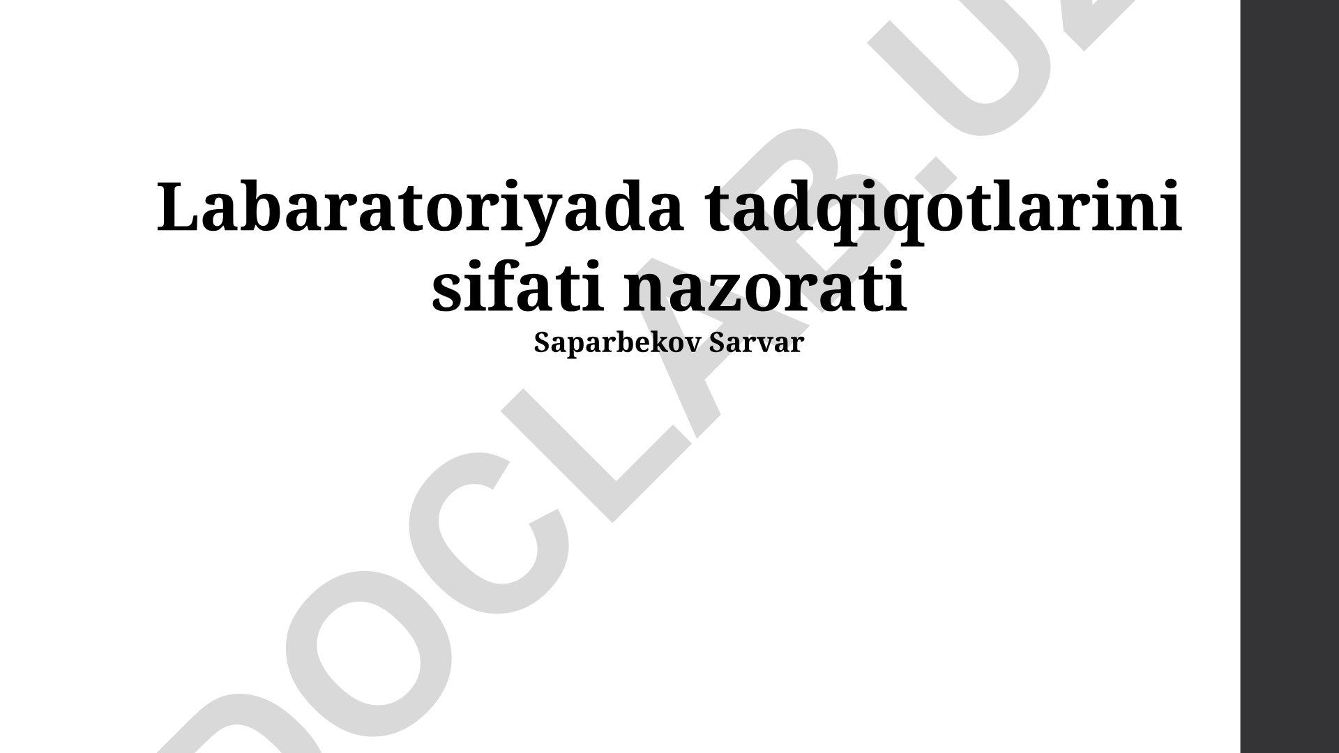 Laboratoriya tadqiqotlarida sifat nazorati tizimlari va xatoliklarni oldini olish