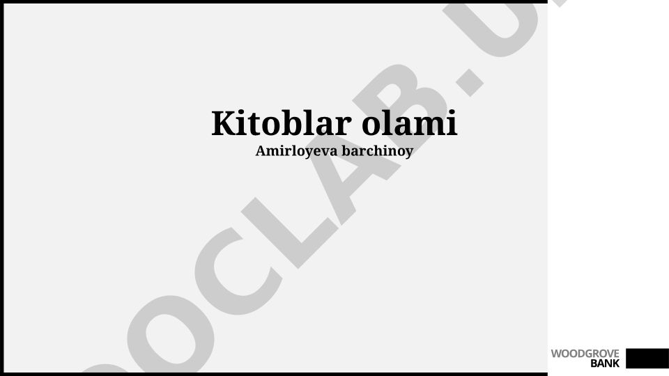Kitoblar olami va zamonaviy adabiyot tendentsiyalari