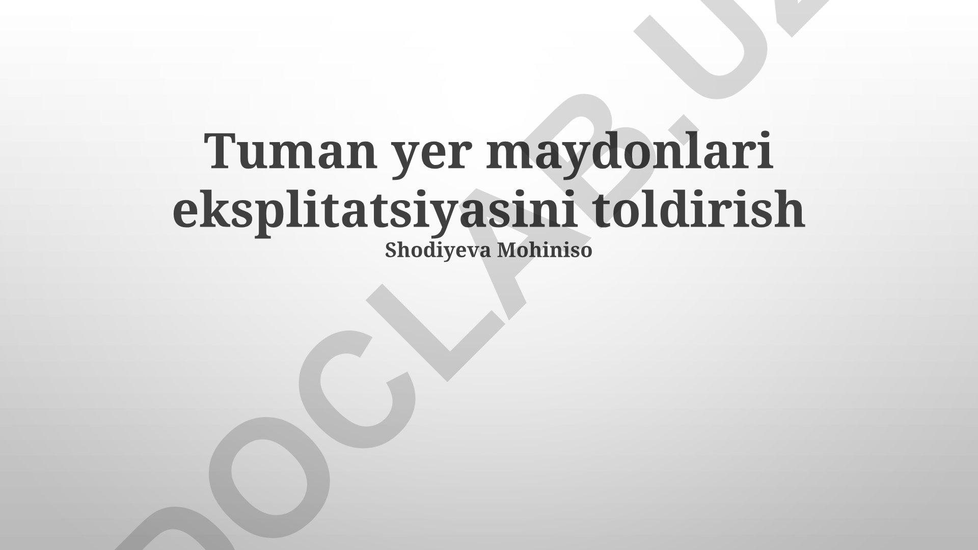 Tuman yer maydonlari eksplitatsiyasini toldirish va neft konlarini rivojlantirish