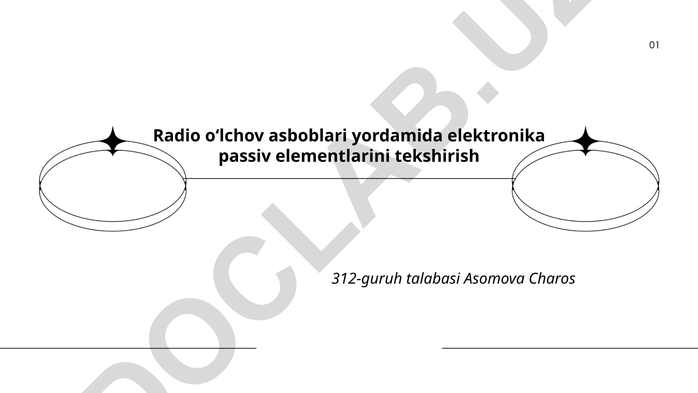 Radio oʻlchov asboblari yordamida elektronika passiv elementlarini tekshirish
