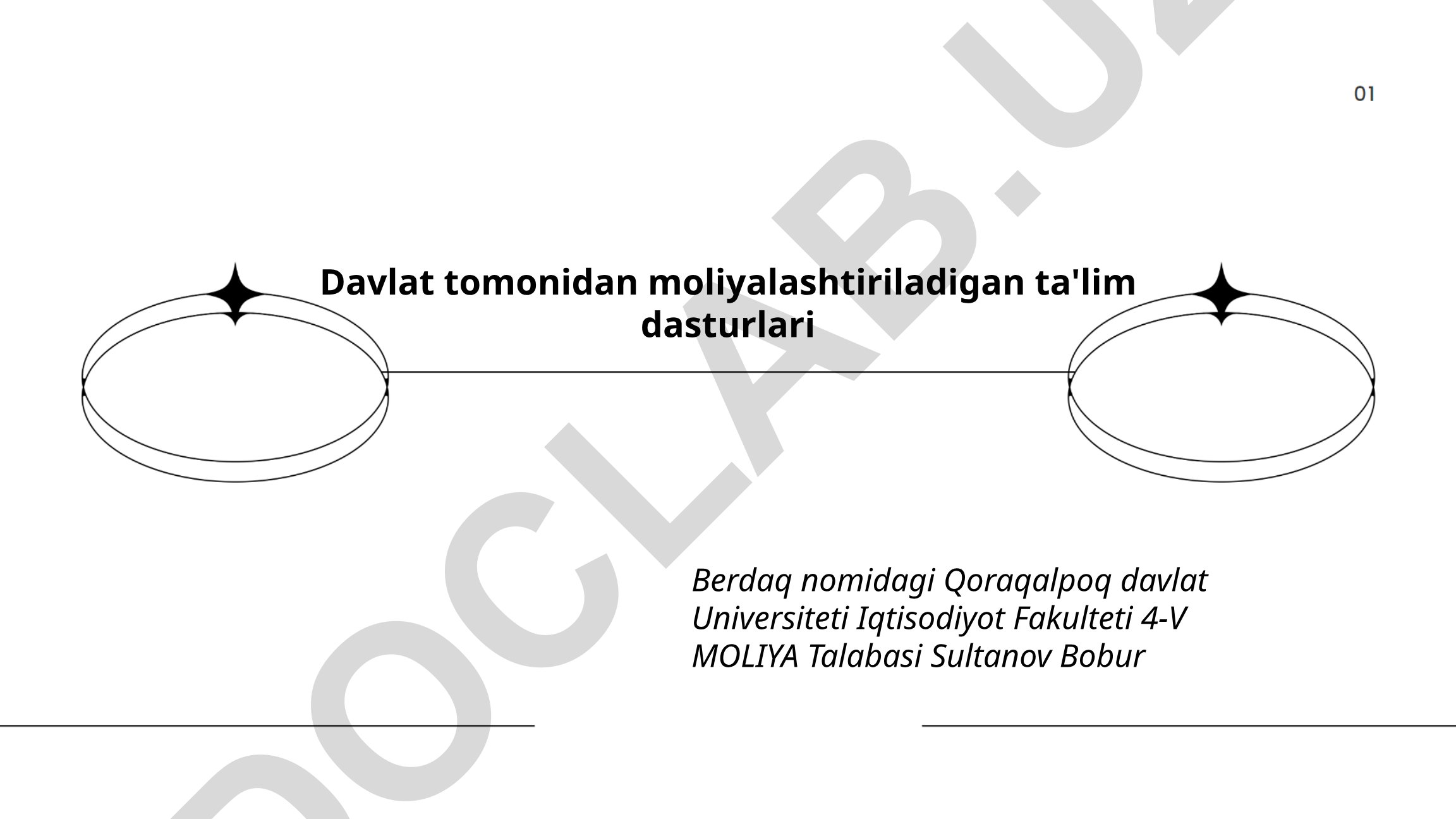 Davlat tomonidan moliyalashtiriladigan ta'lim dasturlari