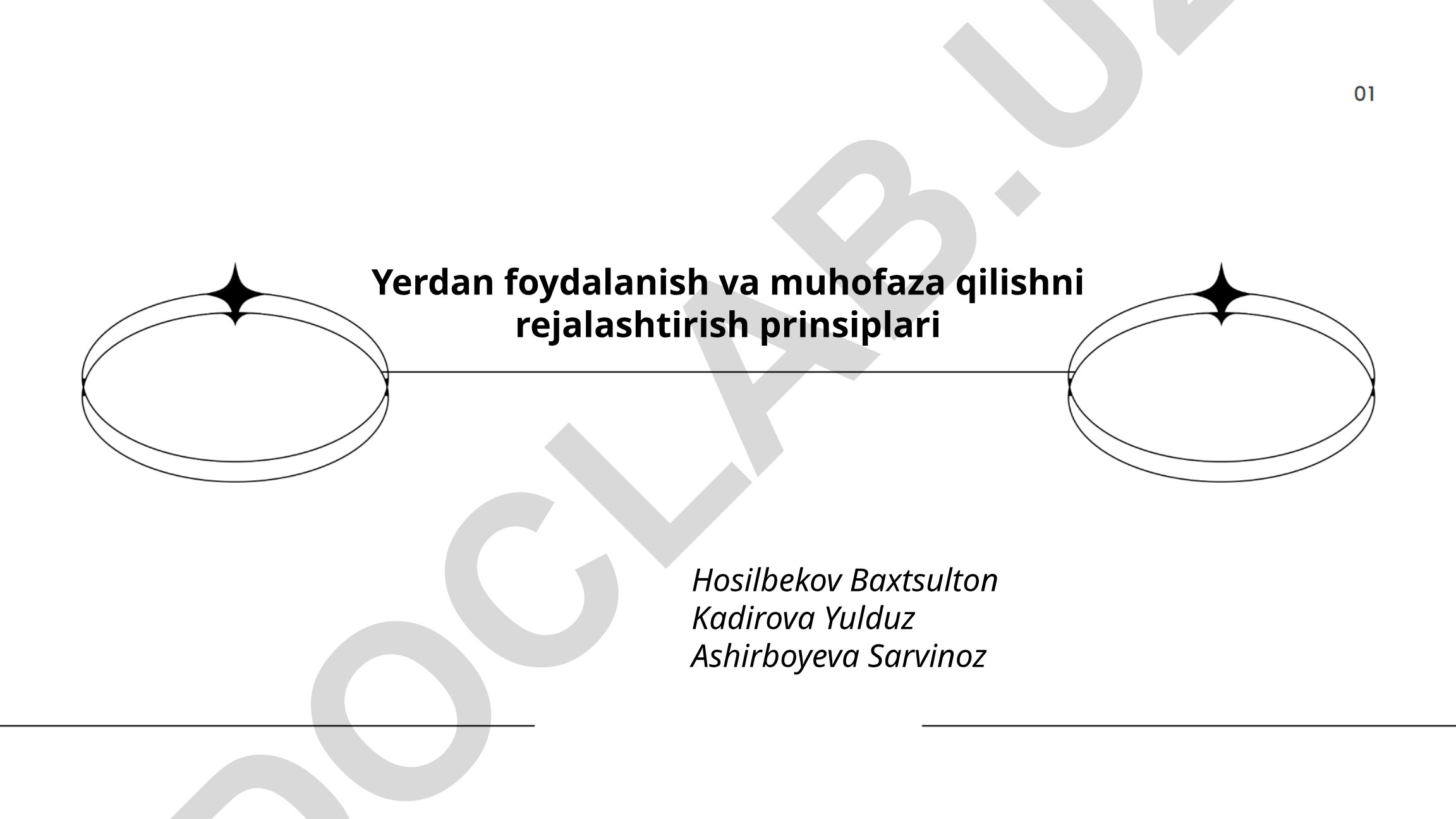 Yerdan foydalanish va muhofaza qilishni rejalashtirish prinsiplari