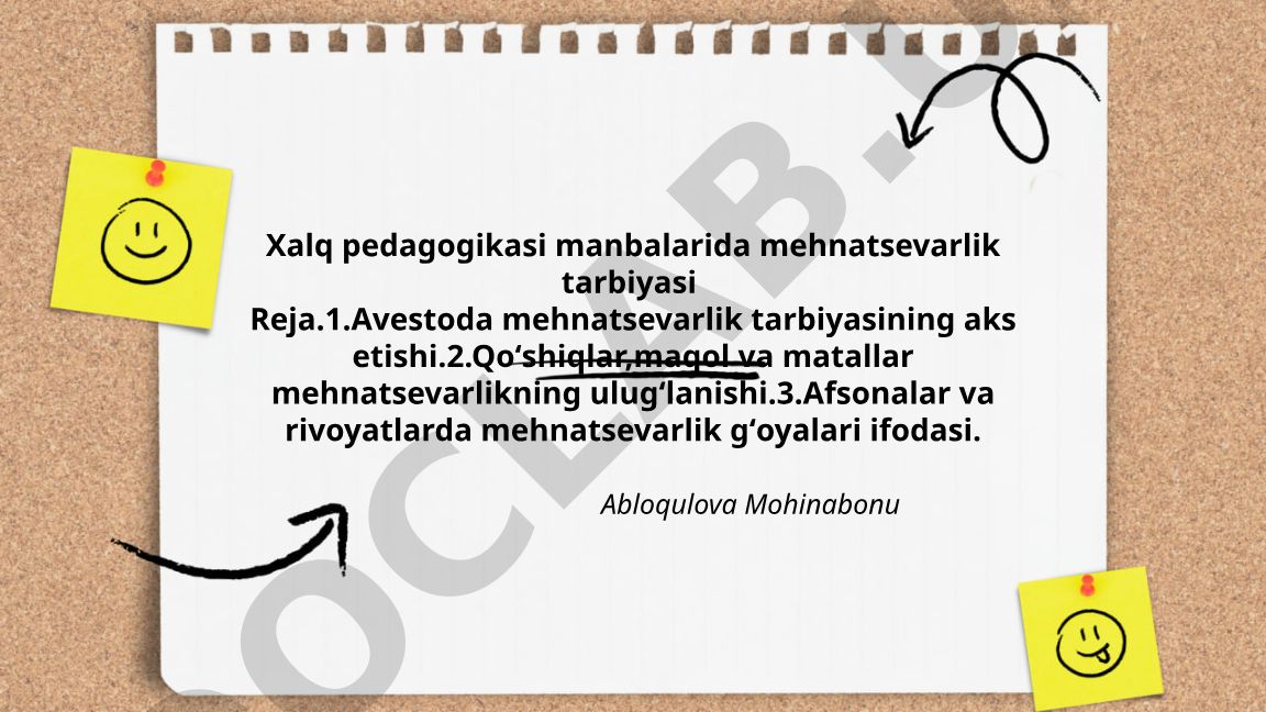 Xalq pedagogikasi manbalarida mehnatsevarlik tarbiyasi