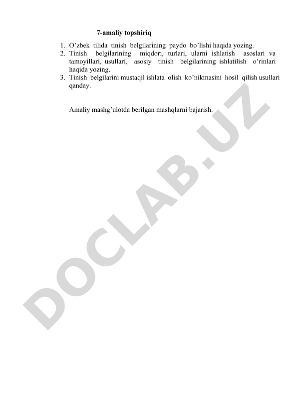 O'zbek tilida tinish belgilari: paydo bo'lishi, turlari va ishlatish tamoyillari