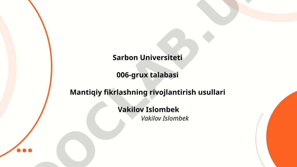 Mantiqiy fikrlashning rivojlantirish usullari
