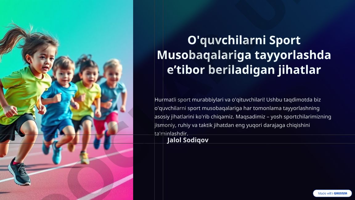 O'quvchilarni sport musobaqalariga tayyorlashda e'tibor beriladigan jihatlar