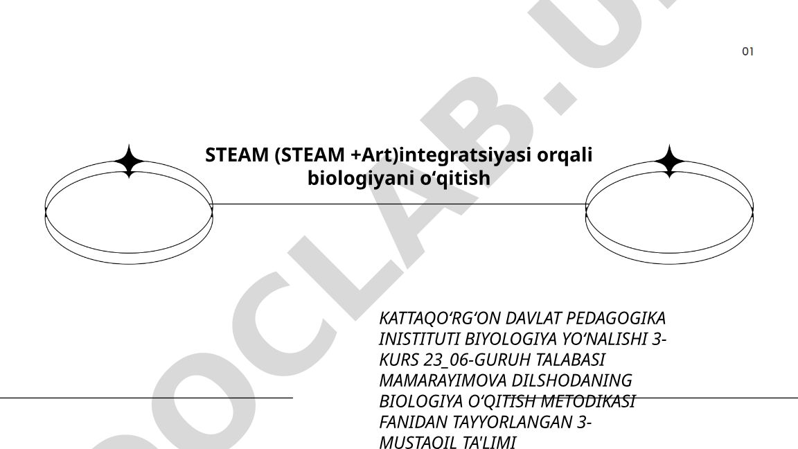STEAM + Art integratsiyasi orqali biologiyani o'qitish