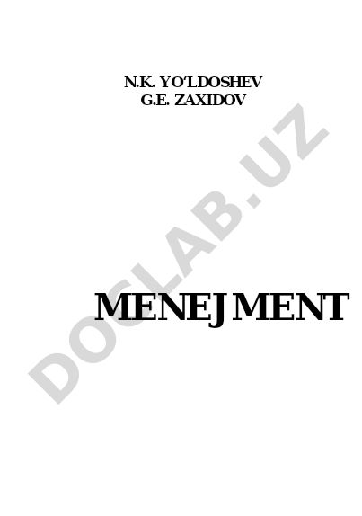 Menejment darsligi