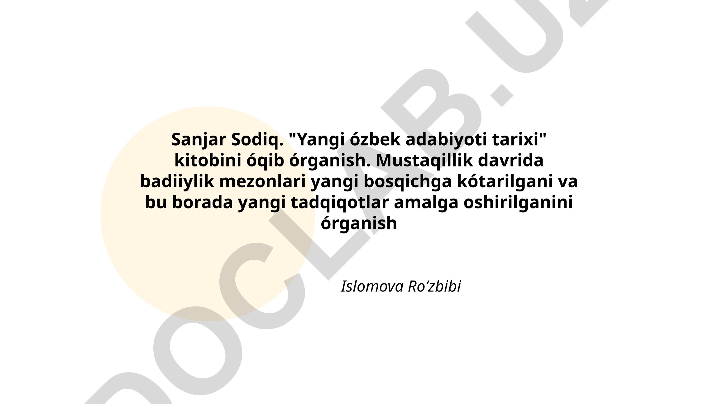 Sanjar Sodiqning "Yangi o'zbek adabiyoti tarixi" kitobi va mustaqillik davri adabiyoti