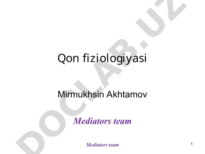 Qon fiziologiyasi