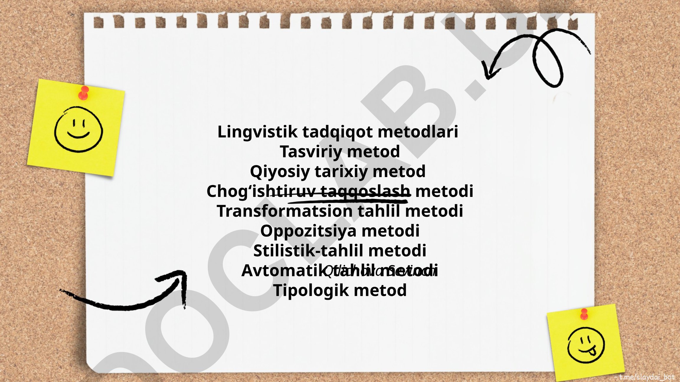 Lingvistik tadqiqot metodlari