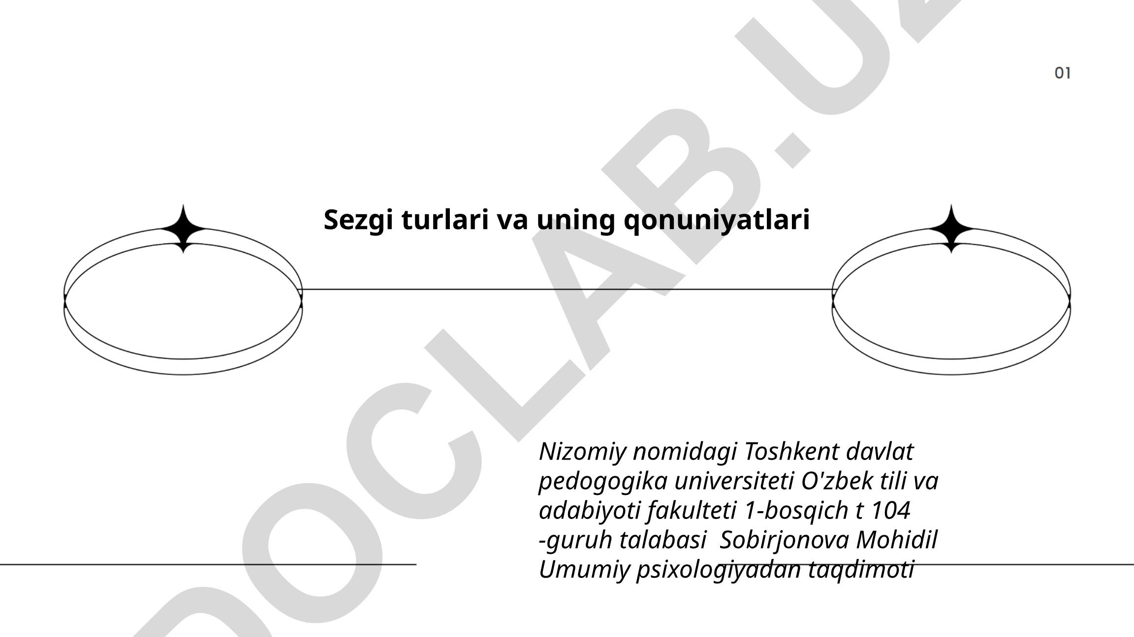 Sezgi turlari va uning qonuniyatlari