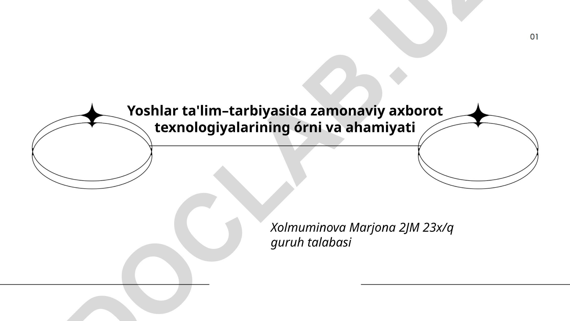 Yoshlar ta'lim–tarbiyasida zamonaviy axborot texnologiyalarining o'rni va ahamiyati