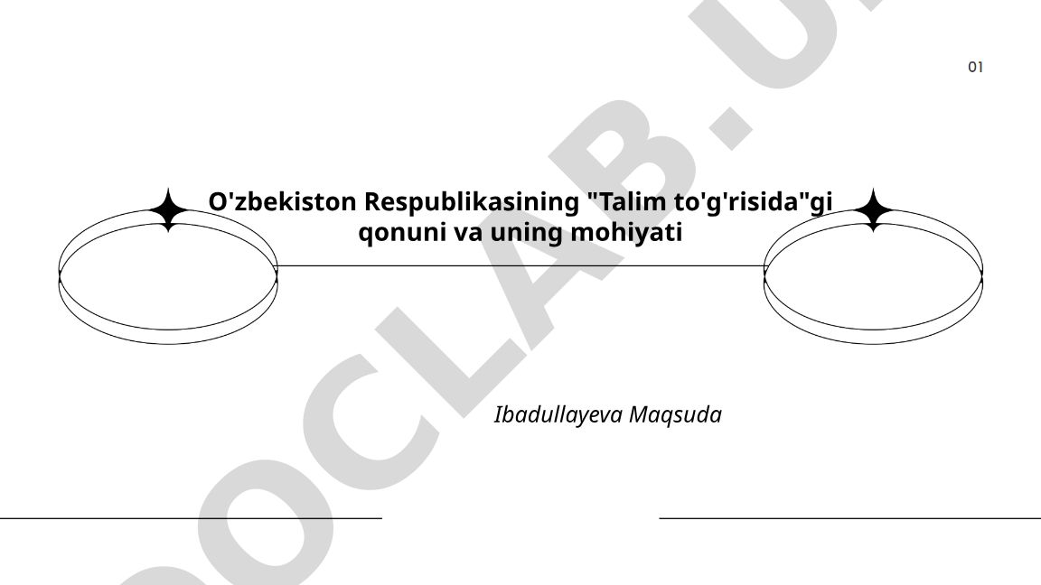 O'zbekiston Respublikasining Talim to'g'risidagi qonuni va uning mohiyati