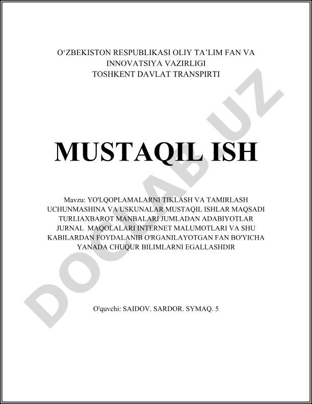 Yo'l qoplamalarni tiklash va ta'mirlash uchun mashina va uskunalar