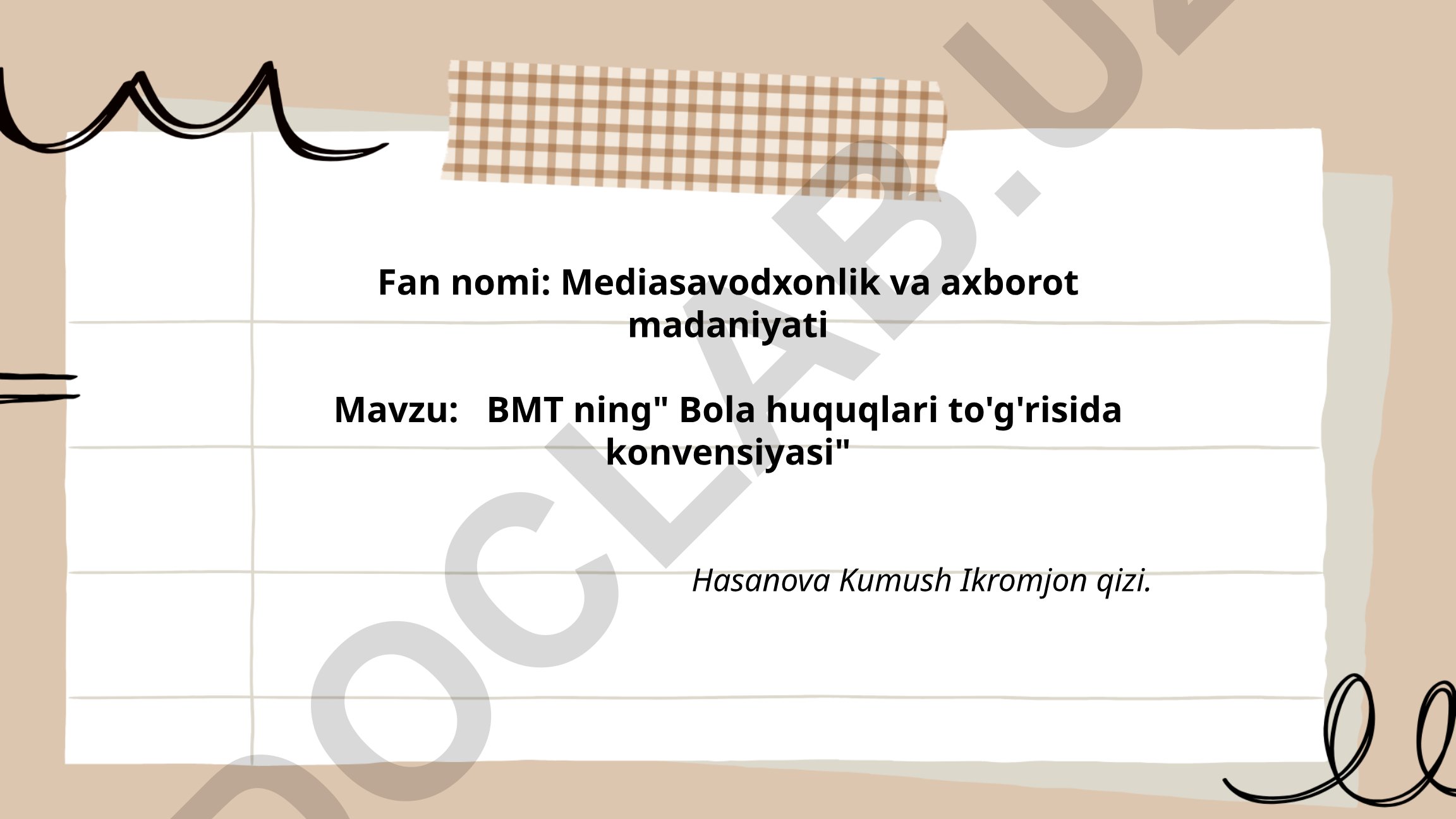 BMTning Bola huquqlari to'g'risidagi konvensiyasi