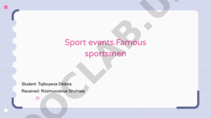 Sport events and famous sportsmen impact on society