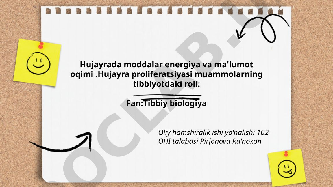 Hujayra energetikasi va proliferatsiyasining tibbiyotdagi ahamiyati